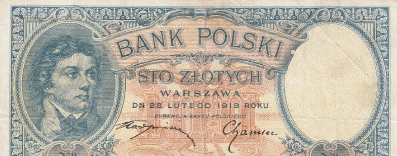 Banknot 100 złotych z 1919 roku, Bank Polski, Warszawa.